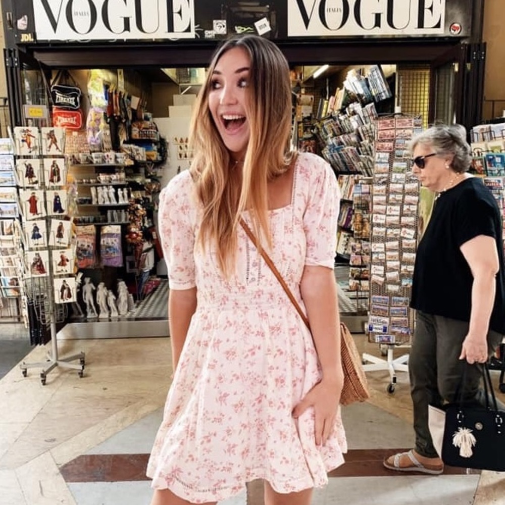 Free People Floral Smocked Bohemian Dress